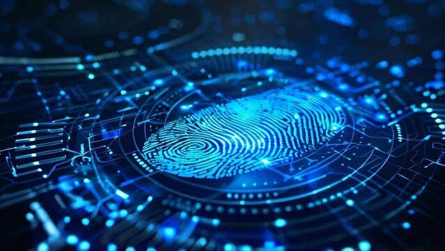 Biometric scanning, human identification and identity concept 