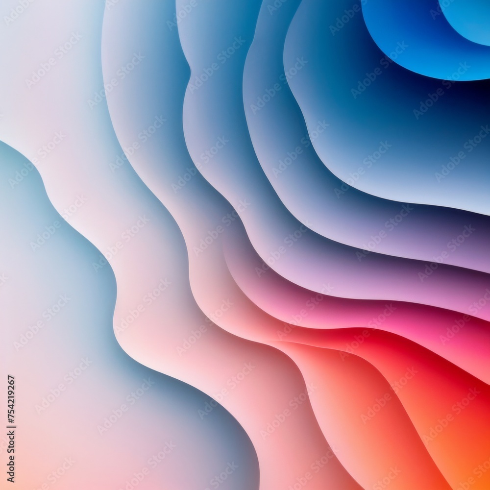 Poster serene spectrum merging into a flowing abstract form