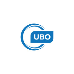 modern minimalist UBO monogram initial letters logo design