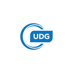 modern minimalist UDG monogram initial letters logo design