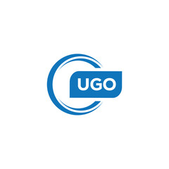 modern minimalist UGO monogram initial letters logo design