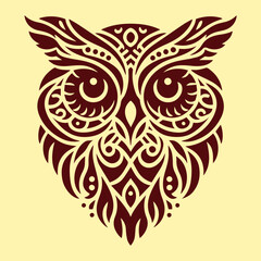 Illustration vector graphic of owl pattern design. Perfect for logo design.