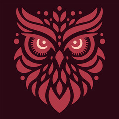 Illustration vector graphic of simple owl pattern design. Perfect for logo design.
