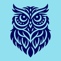 Illustration vector graphic of simple owl pattern design. Perfect for security company logo design.