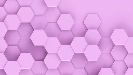 Pink hexagons geometric background, minimal honeycomb pattern wallpaper.