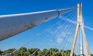 Swietokrzyski Bridge over River Vistula in Warsaw capital city, Poland