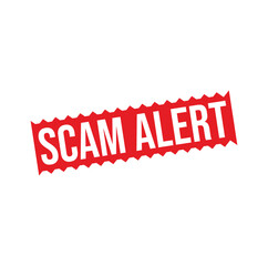 SCAM ALERT Rubber stamp design. VECTOR ILLUSTRATION.
