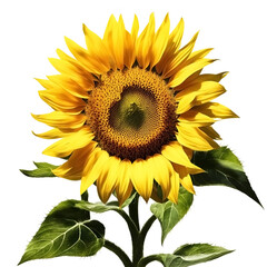 sunflower on a white background.