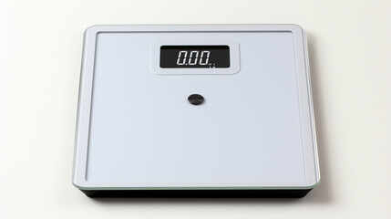 Bathroom scale isolated in white