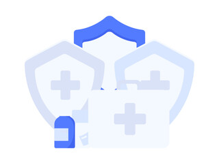 Medical characters fighting the epidemic flat vector concept operation hand drawn illustration
