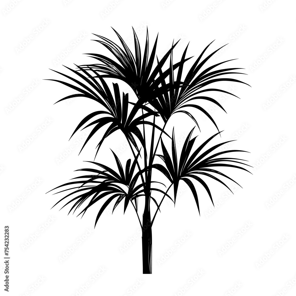 Wall mural palm tree silhouette