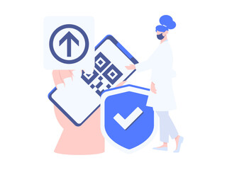 Medical characters fighting the epidemic flat vector concept operation hand drawn illustration
