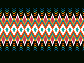 ethnic patten concept, geometric fabric pattern, flowers, native ethnic, beautiful colors, designed for backgrounds, promoters, advertisements, flyers, websites, ethnic events