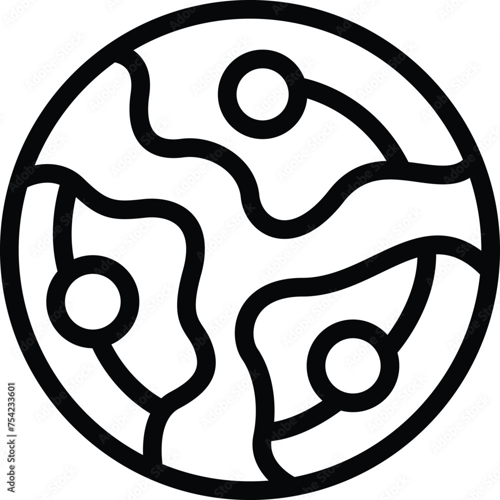Aufkleber global traffic management icon outline vector. worldwide mobility map. data logistic network