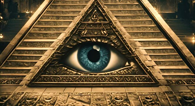 Eye on the illuminati pyramid.