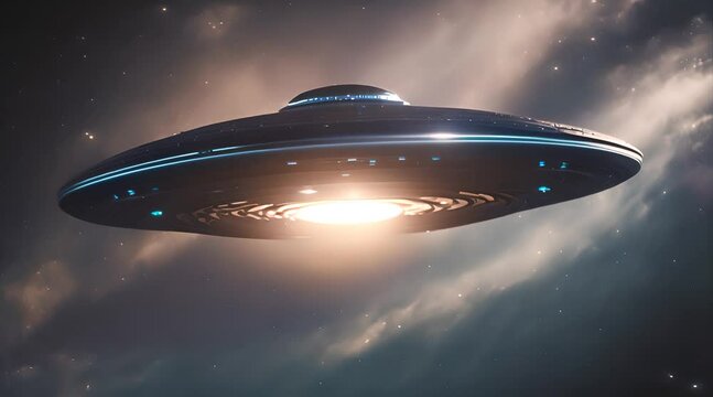 UFO in space.
