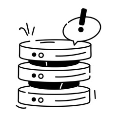 Check out linear icon of database notification 