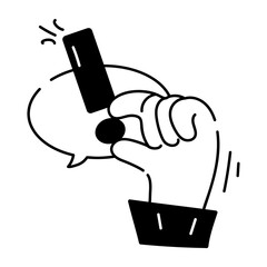 Grab this linear icon of chat alert 