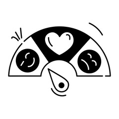 Download linear icon of a satisfaction meter 