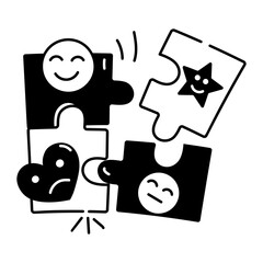 Trendy linear icon depicting feedback options 