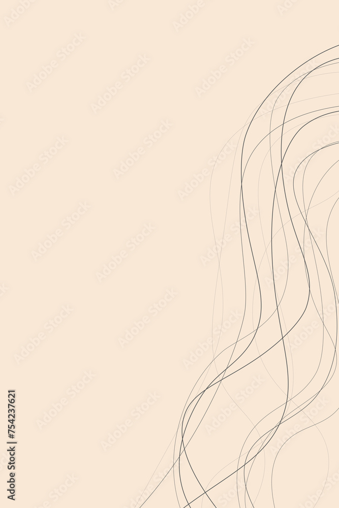 Wall mural modern beige background with tiny lines and empty space