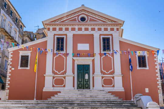 Holy Fathers and St Arsenios Church in historic part of Corfu town, Corfu Island, Greece