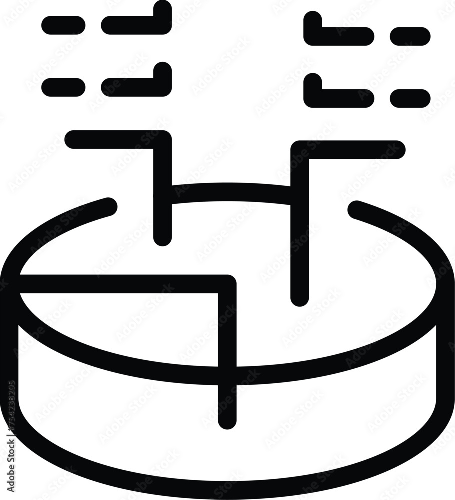 Poster traffic infrastructure management diagram icon outline vector. data transport network. circulation t