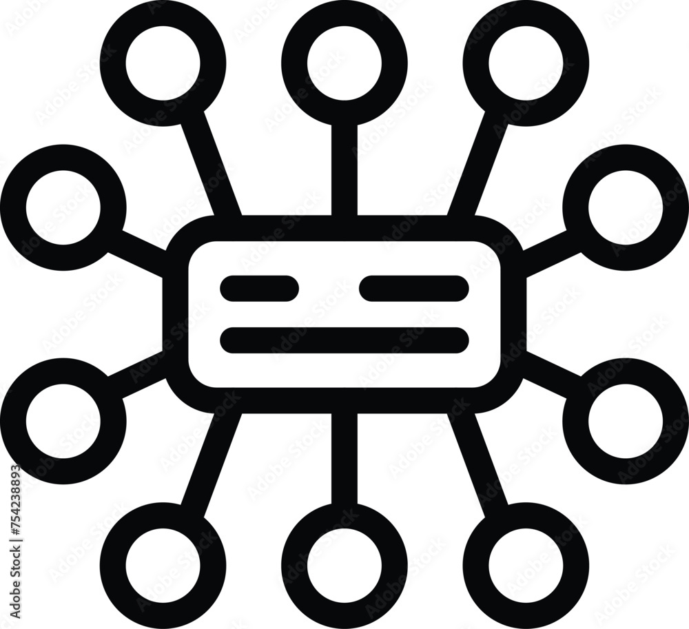 Aufkleber traffic monitoring icon outline vector. data network organization. circulation route diagram