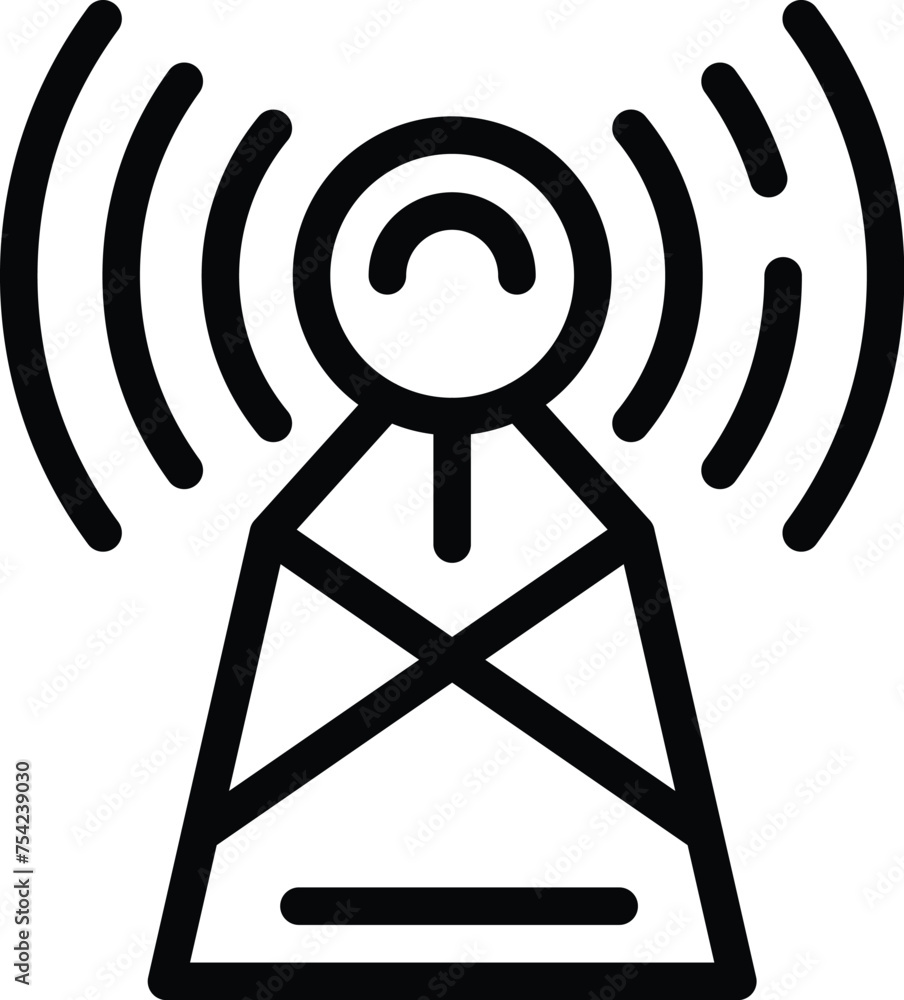 Aufkleber network signage icon outline vector. infrastructure monitoring data. circulation transit governance