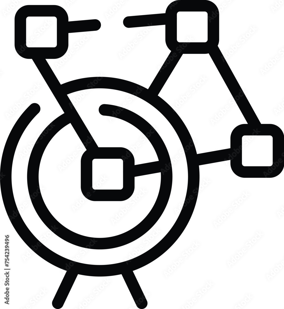 Aufkleber traffic infrastructure oversight icon outline vector. network data governance. processing transport 
