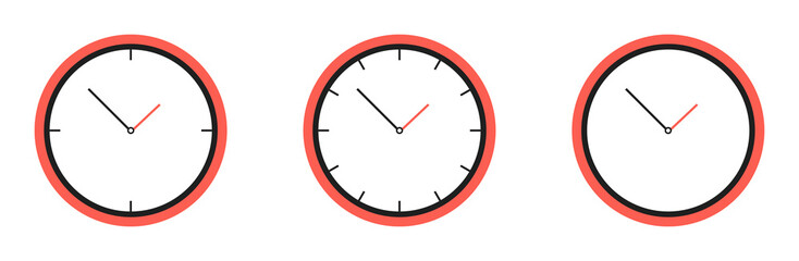 Vector set of clock icons.