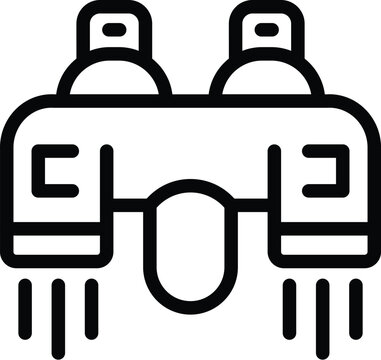 recommend clip art: Hydrofoil board icon outline vector. Acrobatic water jet platform. Adrenaline extreme sport