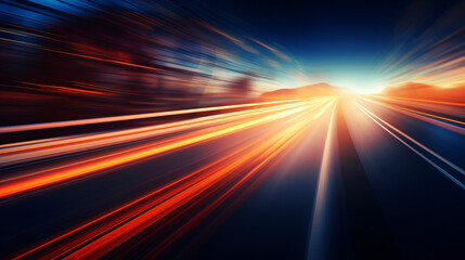 Fototapeta na wymiar Car motion trails. Speed light streaks background