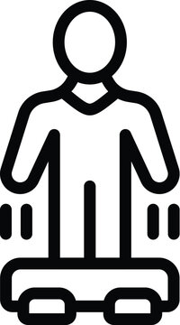 Hydro propulsion board icon outline vector. Aquatic adrenaline jetpack glide. Water aviation apparatus