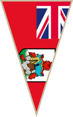 Bermuda triangular flag