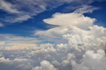 Photos of clouds with various different formations