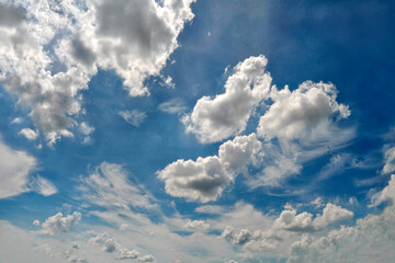 Photos of clouds with various different formations