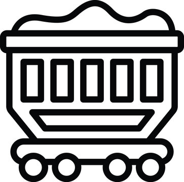 recommend clip art: Train freight wagon icon outline vector. Cargo locomotive. Railway carriage vehicle