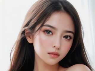 Fototapeta premium young woman on isolated background