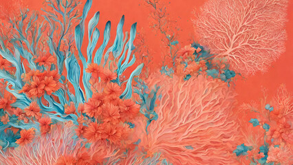 background of orange and blue