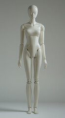 White female mannequin isolated on white. Generative ai