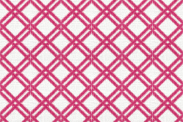 Fototapeta premium Watercolor pink ikat tradition pattern.Tribal geometric ethnic texture seamless illustration design for print product,background, clothing,fabric,embroidery,decor. Vintage style.Folk culture design.