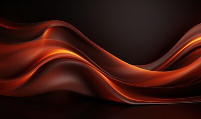 Abstract 3D Background with monochrome wavy flowing liquid paint - 754250247