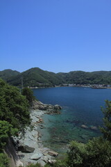 愛媛県三崎町　三崎港付近の風景