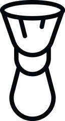 Blush brush icon outline vector. Professional makeup. Artist cosmetics products