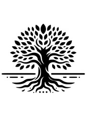 Tree Svg, Tree Clipart, Tree Cricut, Tree with leaves Svg, Tree Icon, Tree Cut file