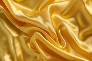 Golden silk fabric cloth background texture - obrazy, fototapety, plakaty