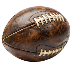 Football PNG. Football ball isolated. Old leather ball for American football PNG. Outdoor activity sport