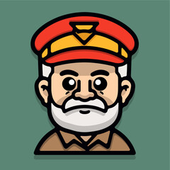 old military veteran icon vec...