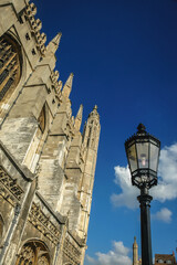 Lantern next to side of Chapel of King's College, constituent college of the University of...